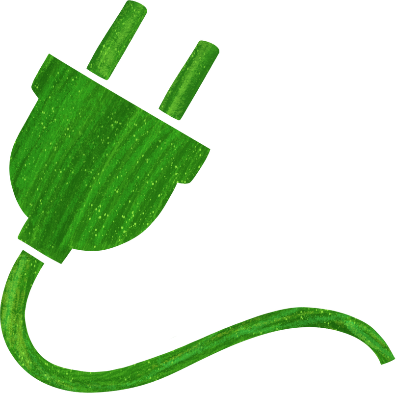 Textured Detailed Eco Friendly Plug Symbol